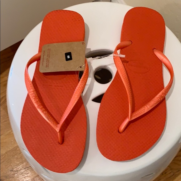 orange havaianas flip flops